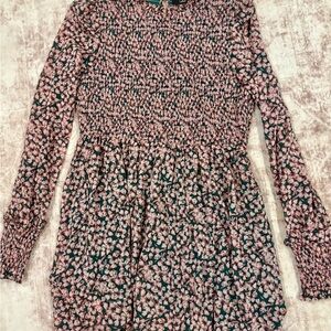 Lulu's Pink and Green Textured Blouse